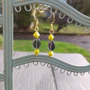 Blue And Green Glass Earrings